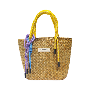 Wholesale Two Open Handwoven Straw Summer Beach Picnic Bucket Tote Women Professional Customization OEM ODM Factory - Product Image 1