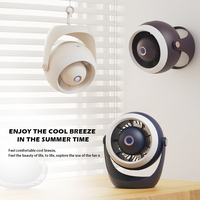 Ventilateur LED portable multifonctionnel créatif à 3 vitesses, mural, électrique, monté sur le bureau, mini, 1000 mAh, rechargeable par USB