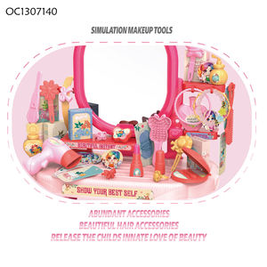 Ensemble <span class=keywords><strong>de</strong></span> beauté portable pour salon <span class=keywords><strong>de</strong></span> coiffure et maquillage, jeu <span class=keywords><strong>d</strong></span>'imitation, cadeau <span class=keywords><strong>de</strong></span> Noël et <span class=keywords><strong>d</strong></span>'anniversaire pour filles, coiffeuse avec accessoires - Product Image 4