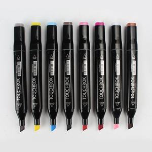 Pinceau biseauté <span class=keywords><strong>manga</strong></span> 24 couleurs à double pointe pour l'art Ensemble <span class=keywords><strong>de</strong></span> marqueurs doubles en plastique à alcool pour le dessin. - Product Image 3