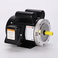 Moteur de compresseur à entraînement par courroie à montage sur bride, norme NEMA, efficace, 115/230V monophasé 60Hz, boîtier en acier laminé IE2