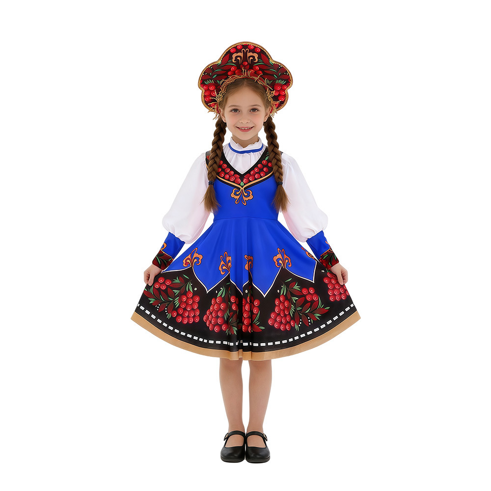 Fille aux fruits bleus