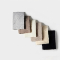 Écharpe triangulaire 100 % cachemire tricotée à motif losanges ajourés et bord festonné, légère, pour femme, idéale pour l'hiver – Meilleure vente