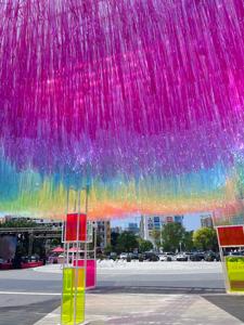 Vento-Driven <span class=keywords><strong>arcobaleno</strong></span> soffitto di nozze decorazioni per feste di natale e feste all'aperto sala di nozze <span class=keywords><strong>tende</strong></span> - Product Image 3