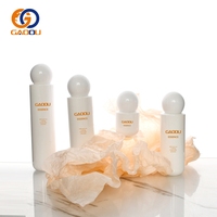 Flacon pompe de luxe bleu pour lotion, ensemble de 30ml, 60ml, 120ml, et pot à crème givré pour cosmétiques et soins de la peau, 10g, 30g, 50g