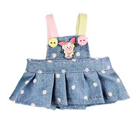 Jupe à bretelles pour enfant, imprimée à pois, à volants, 4ème génération, avec accessoires décoratifs et surjupe