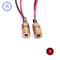 5V 635nm 650nm 0.05-0.3mW Red Dot Diode Laser Head With Beam 1.5mm