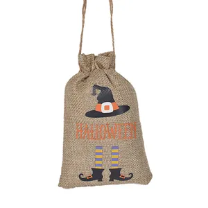 Manufacturer Sales Halloween Theme Cookie Candy Gift Drawstring Bags for Party Decor