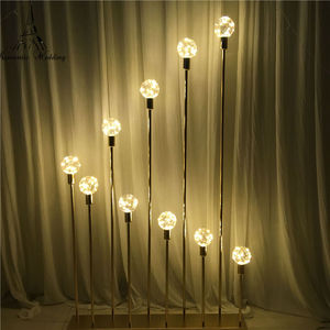 Candelabro de Hierro Dorado de 10 Brazos para Decoración de Bodas, Candelabro Electrónico Alto para Bodas - Product Image 2