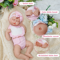 Poupées de bébé nouveau-né réalistes de 12 pouces, fille, en silicone, corps entier, non en vinyle, cadeau d'anniversaire ou de Noël pour les enfants de 3 ans et plus et les collectionneurs
