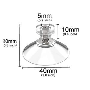 Limpar PVC 40mm diâmetro M4 rosca parafuso ventosa com porca - Product Image 3