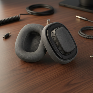 Coussinets d'oreille de remplacement Joghaw pour écouteurs compatibles avec <span class=keywords><strong>AirPods</strong></span> <span class=keywords><strong>Max</strong></span>, coussinets d'oreille en tissu premium avec mousse à mémoire de forme douce - Product Image 1