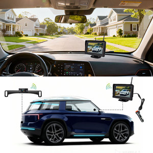 <b>Reverse</b> Safety Adjustable Parking Line LCD Screen AHD Pixels 4.3 Inch License Plate <b>Wireless</b> Rear View <b>Camera</b> System for Kit YB- - Product Image 5