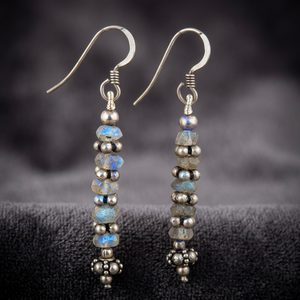 Art Palace Boucles d'oreilles pendantes en argent 925 pour femmes, bijoux fantaisie plaqués argent - Product Image 4