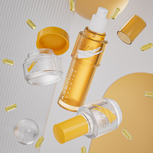 Set Perawatan Kulit dan Kemasan Kreatif 30ml 100ml 50g Logo Kustom Botol Pompa Serum Kosmetik Kaca Sentuhan Lembut Stoples Krim - Product Image 4