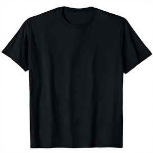 Camiseta Casual de Manga Corta con Cuello Redondo de Algodón Negro para Hombre, Corte Regular, Color Sólido, Camiseta de Alta Calidad para Hombre, Diseño Sencillo - Product Image 5