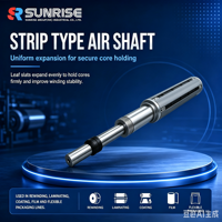 Adaptateur d'arbre pneumatique en aluminium de 3 à 6 pouces avec roulement pour tambour de découpe, rembobinage et impression