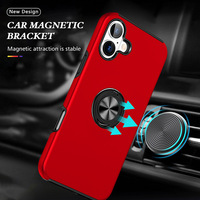 Étui de téléphone portable antichoc, étui de protection tendance pour iPhone 18 Pro Max 16 15, rotation à 360 degrés, anneau métallique compatible avec le support de voiture