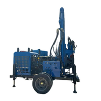 SUNJOY SJ-300 Foreuse hydraulique pour puits profonds, double usage eau/gaz, 300m, avec moteur et roues robustes, 380V 78kW, Garantie 1 an