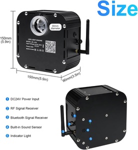 Kit de plafond étoilé JINXIN 50w Rgbw avec effet musical, éclairage intérieur, câble en fibre optique, éclairage de <span class=keywords><strong>ciel</strong></span> étoilé - Product Image 5