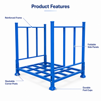 Système de rayonnage empilable avancé, revêtu de peinture en poudre, pliable, pour entrepôt, stockage de pneus, logistique, centre de distribution