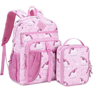 Backpack & <b>Lunch</b> Box <b>Set</b> Waterproof Multifunctional Unisex Backpack Fashion Polyester 2-in-1 School - Product Image 1
