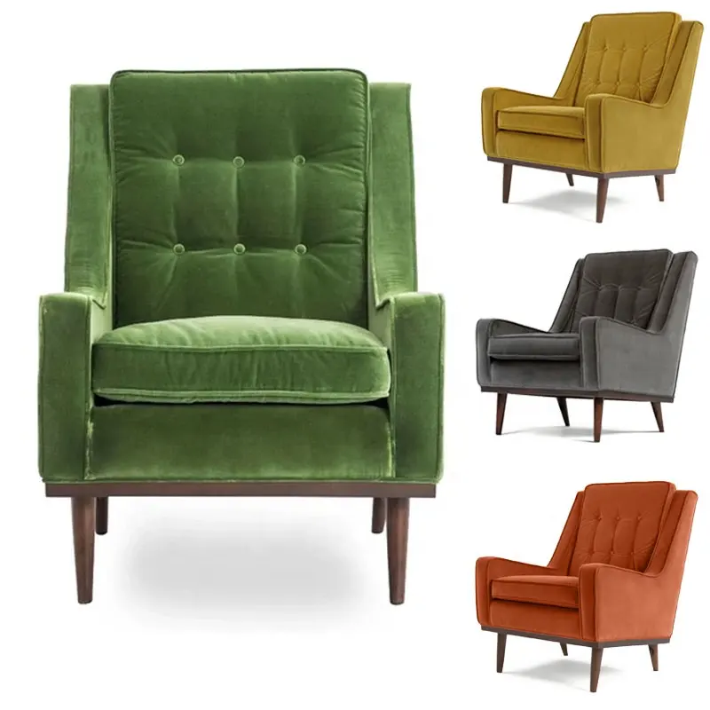 Стул Скотт Accent, зеленое бархатное кресло, мебель для гостиной, стулья