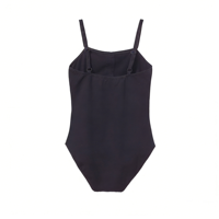 Justaucorps de ballet pour filles avec détail froncé sur le devant, costume d'entraînement de danse pour enfants, bretelles fines réglables, vêtements de danse