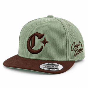 Casquette Snapback à visière incurvée de haute qualité, bicolore, 5 panneaux, avec logo brodé 3D personnalisé, en velours côtelé, style baseball - Product Image 3