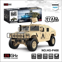 1/10 2.4G 4WD 16CH 30 km/H RC modèle voiture U.S.4X4 véhicule militaire camion HG P408 sans chargeur de batterie