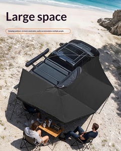 Auvent de toit de voiture de <span class=keywords><strong>camping</strong></span> en plein air 4x4 4WD imperméable à l'eau et anti-buée Oxford quatre saisons, protection solaire automatique, tente de caravane 270 - Product Image 6