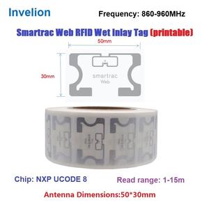 Étiquette RFID UHF à longue portée Smartrac Web RFID Wet Inlay, puce Impinj M730 U8, autocollant RFID 18000-6c pour la gestion du suivi des actifs - Product Image 3