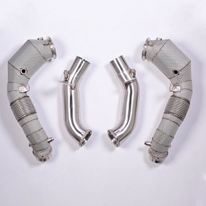 Collecteur d'échappement haute performance pour BMW M550i M850i G14 G15 G16 G11 G12 2020+ 4.4T N63 avec bouclier thermique - Product Image 1