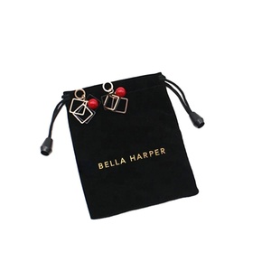 Pochette d'emballage pour bijoux personnalisable, écologique, recyclable, avec logo imprimé, cordon de serrage, options de couleur et de taille personnalisées - Product Image 1
