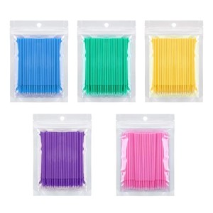 Brosses jetables en microfibre pour extensions de cils avec emballage carré en plastique personnalisé - Product Image 2