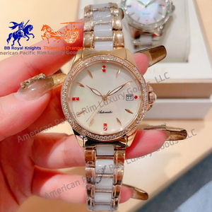 Elegantes Relojes Mecánicos de Acero Inoxidable para Mujer, Decoración de Diamantes, Flores y Mariposas, Esfera de Cristal Hueca Cuadrada, Moderna y de Moda - Product Image 1