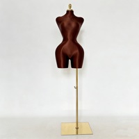 Maniquí Femenino de Medio Cuerpo con Curvas, Talla Grande Europea y Americana, de Plástico y Tela, con Cadera Ancha y Cintura Delgada, para Exhibición en Tiendas de Ropa