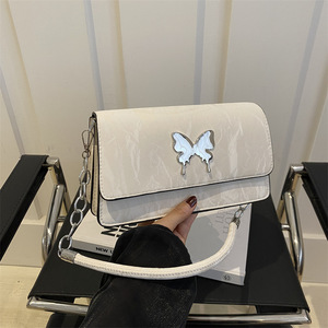 Bolsos de Mano de Piel Sintética PU para Mujer, con Elemento de Mariposa, Bolsos de Hombro con Forro de PU, Nueva Moda - Product Image 5