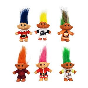 Muñecos Troll de 4-4.9 pulgadas, de plástico moldeado, con cabello colorido y camisetas de Bingo para jugar en interiores - Product Image 5