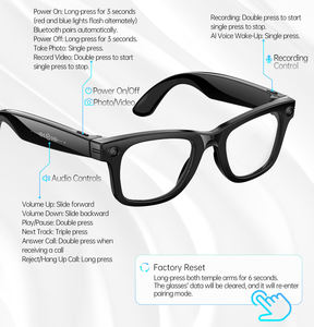 2026 W620pro Smart <b>Glasses</b> 13 Million Pixel <b>Camera</b> Video Recording AI Translation BT Audio Record Smart Headset <b>with</b> <b>Camera</b> - Product Image 3