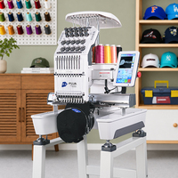 Machine à broder informatisée FUJA à 10 aiguilles, tête simple, avec entrepôt aux États-Unis pour casquettes, t-shirts et broderie plate