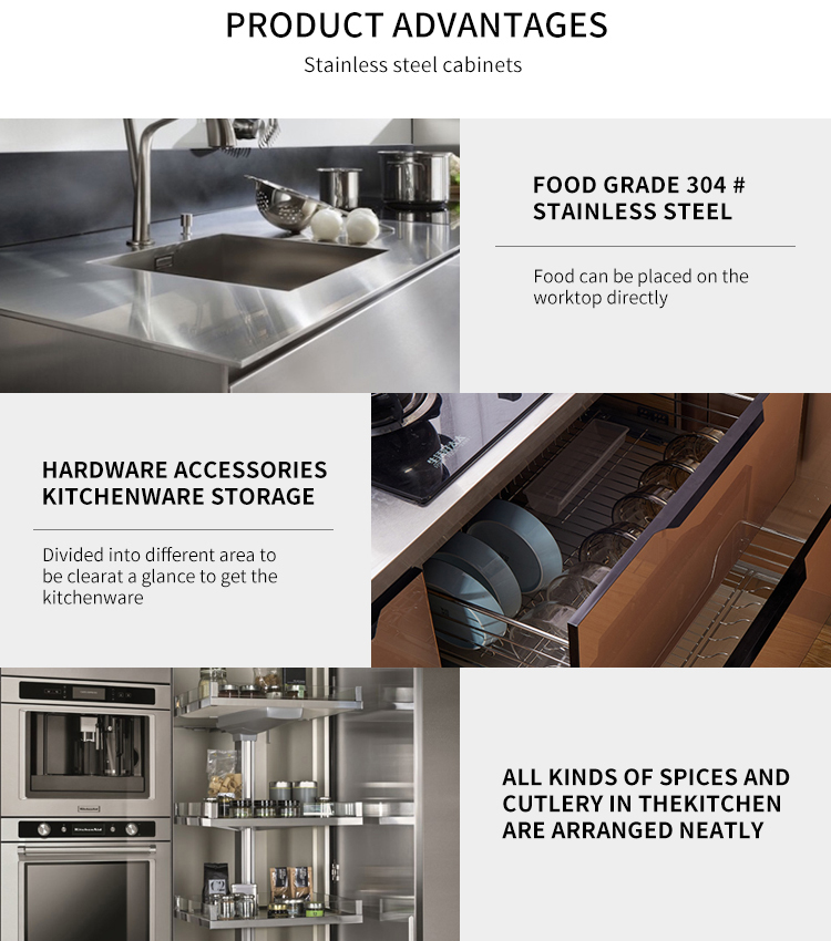 Allure Remodel Supplier 2021 Design Cupboards Kitchen Designs Modern Stainless Cabinet For Furniture