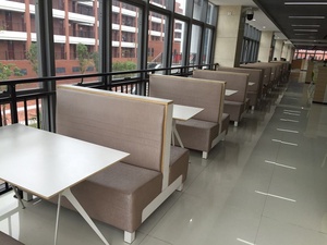 Sofá de Banco Grande para Cafetería o <span class=keywords><strong>Restaurante</strong></span>, con Estructura de Acero Resistente y Ecológica, Estilo Moderno - Product Image 3