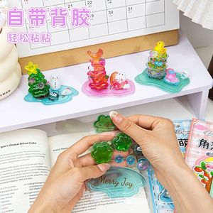 Pegatinas 3D de dibujos animados apilables de PVC autoadhesivas para niños, decoración del hogar, regalo educativo y artesanal con función que brilla en la oscuridad - Product Image 1