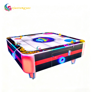 Table de hockey sur air en métal et fibre de verre pour 4 joueurs, machine de jeu d'arcade à prix d'usine pour le divertissement - Product Image 2