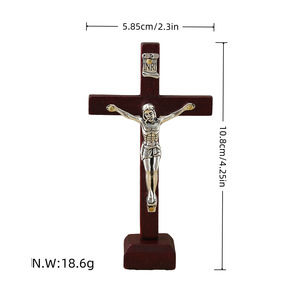 Fatto a mano religioso fai da te artigianato in legno grande croce decorazioni appese a parete gesus ciondolo croce in legno Charm Catholic muro <span class=keywords><strong>segni</strong></span> - Product Image 5