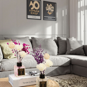 Diffuseur de roseaux en céramique décoratif pour la maison, luxe européen, 50 ml, longue durée, aromathérapie DIY, huile essentielle parfumée, sans BPA - Product Image 2