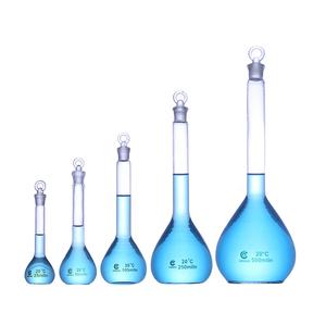 Cordial Boro ขวดแก้ว3.3ปริมาตรพร้อมฝาแก้วสีเหลืองอำพันพิมพ์คลาส B สำหรับใช้ในห้องปฏิบัติการ - Product Image 1