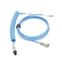 Câble en spirale en PET à manchon unique en forme de L GIET pour clavier mécanique, câble en spirale avec connecteur GX12 Aviator 1,5 m