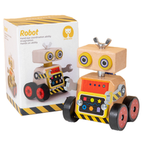 Jouets d'intelligence d'éducation précoce Montessori pour enfants Robot d'assemblage en bois pour démontage manuel vis écrou jouets éducatifs